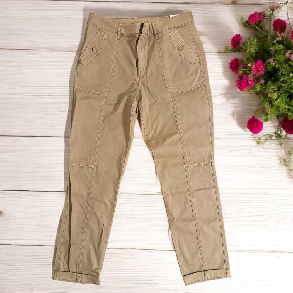 NWT WHBM High Rise Pret-A-Jet Slim Ankle Pants, Toasted Hazelnut Size 12L